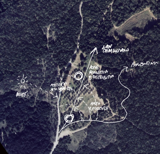 Foto aerea dell'area